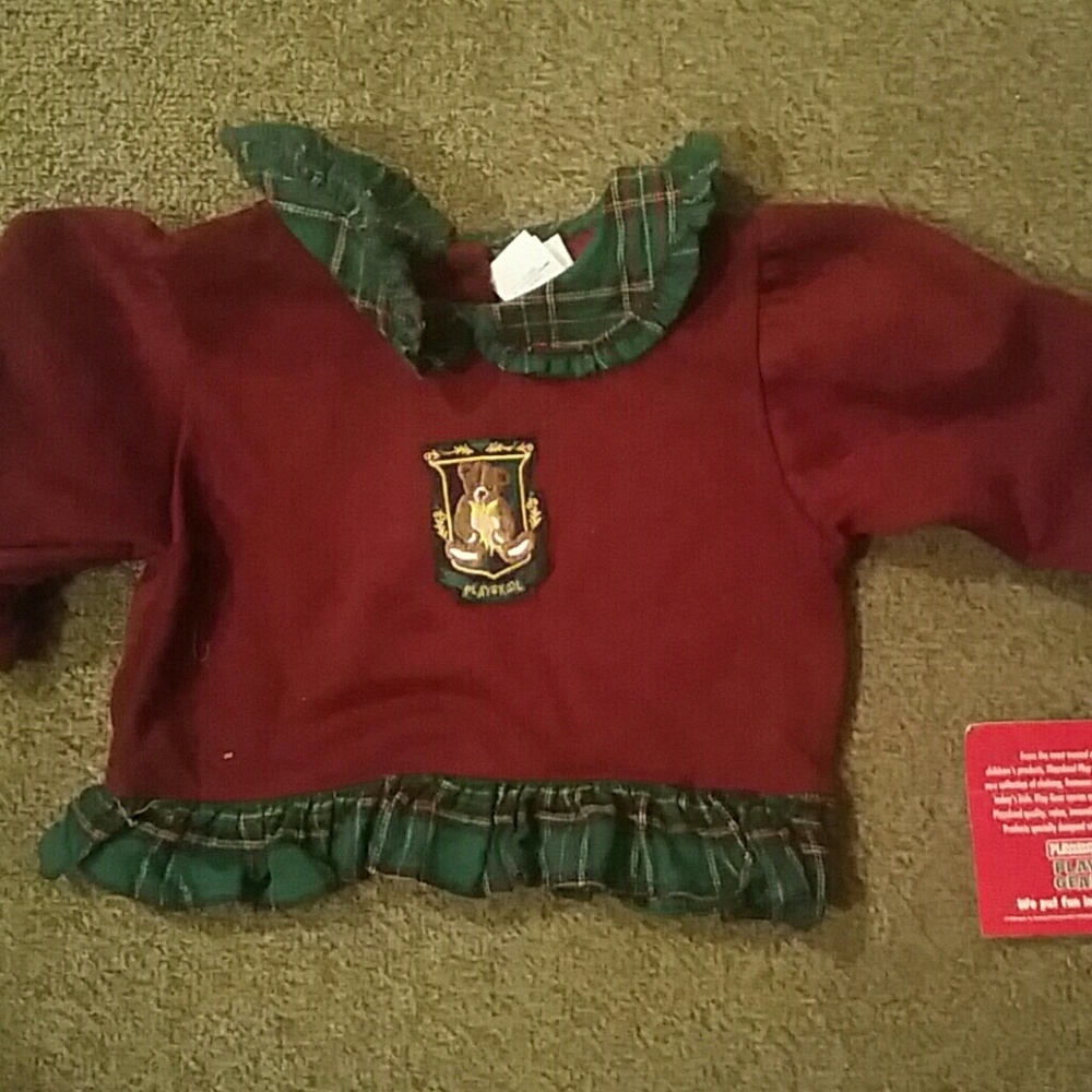 Plays cool Maroon Sweatshirt Girls Size 24th Nwt